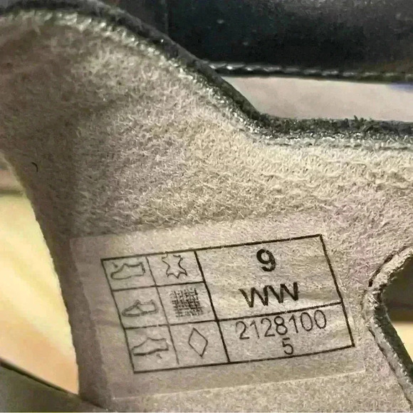 SAS Nudu Women’s size 9WW Black/Gray Leather Cushioned Adjustable Sandals EUC - Picture 5 of 10